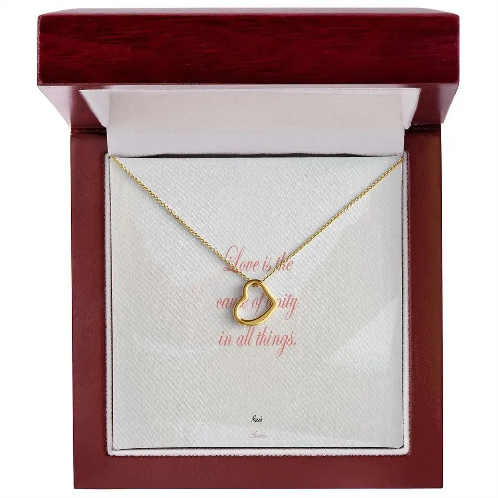 Love is an emotion Gold Heart Necklace