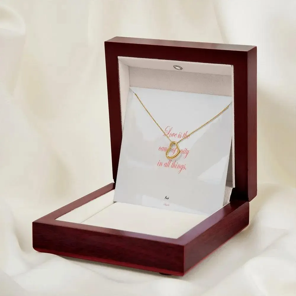 Love is an emotion Gold Heart Necklace