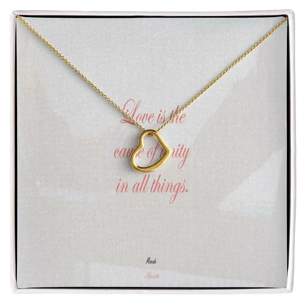 Love is an emotion Gold Heart Necklace