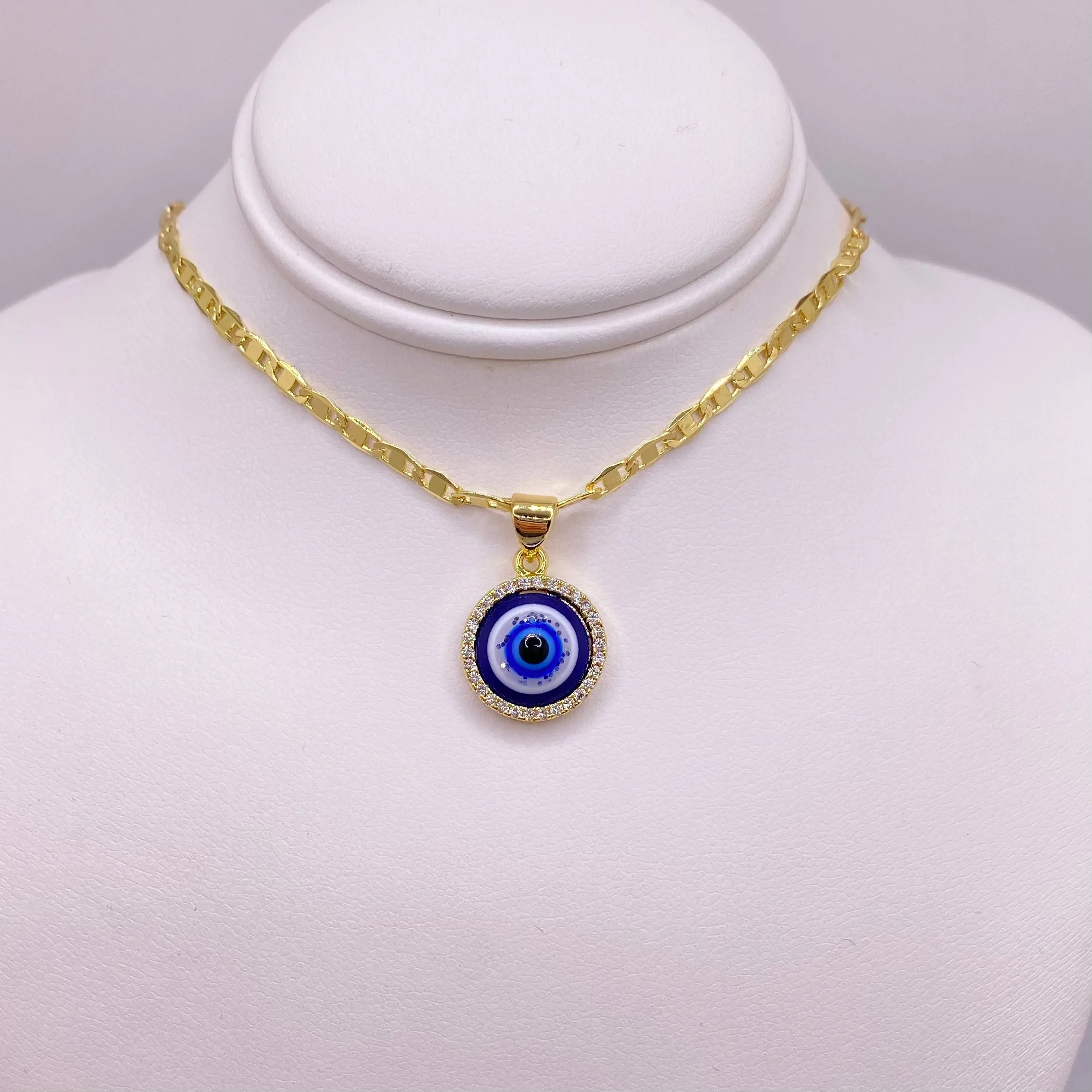 Mini Evil Eye Necklace 010