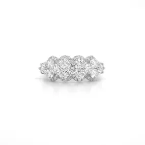 Mosaic Diamond Ring White Gold R041N