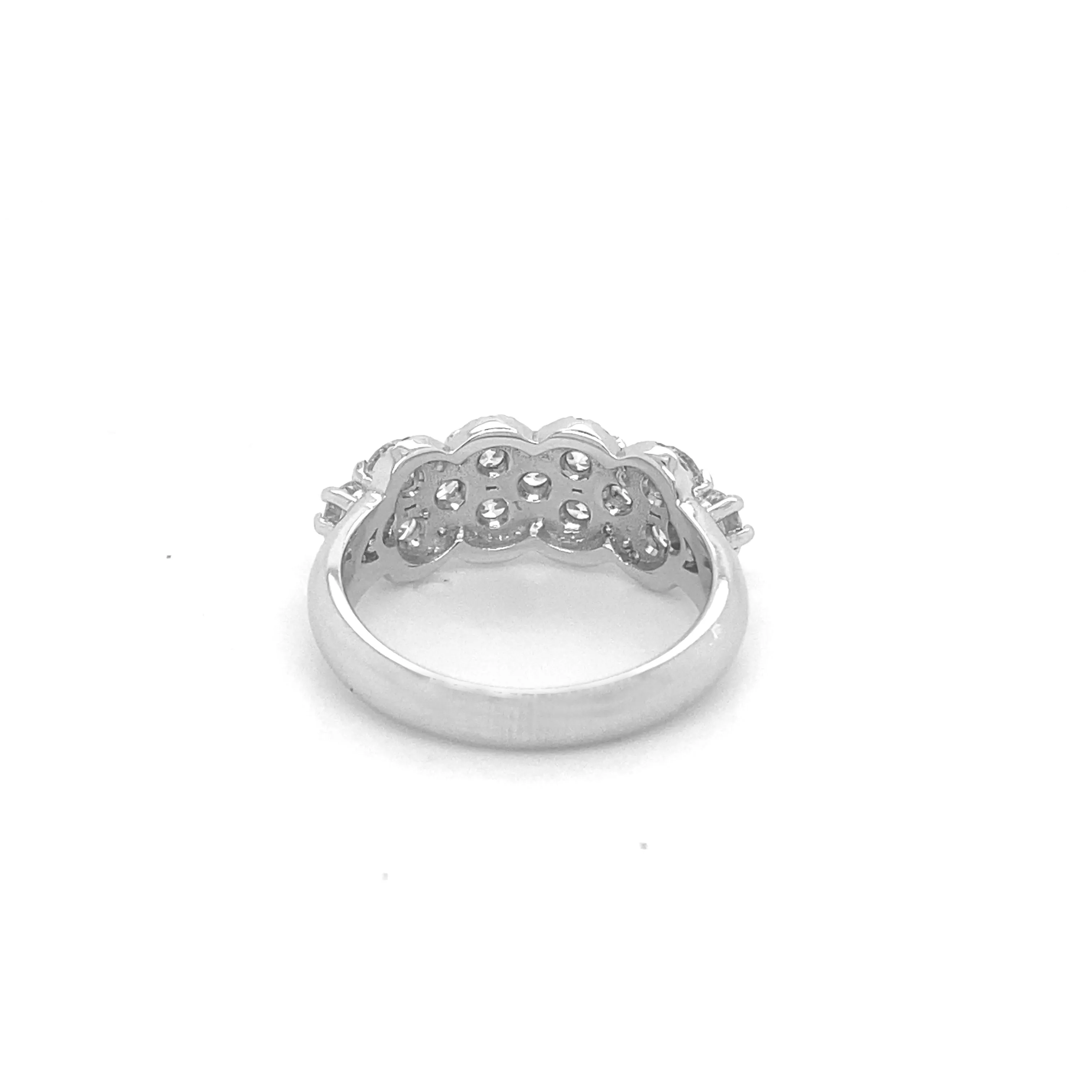 Mosaic Diamond Ring White Gold R041N