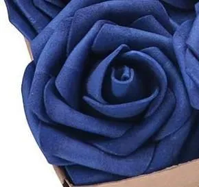 Navy White Real Touch Roses Brooch Bouquet or DIY KIT ~ RE004