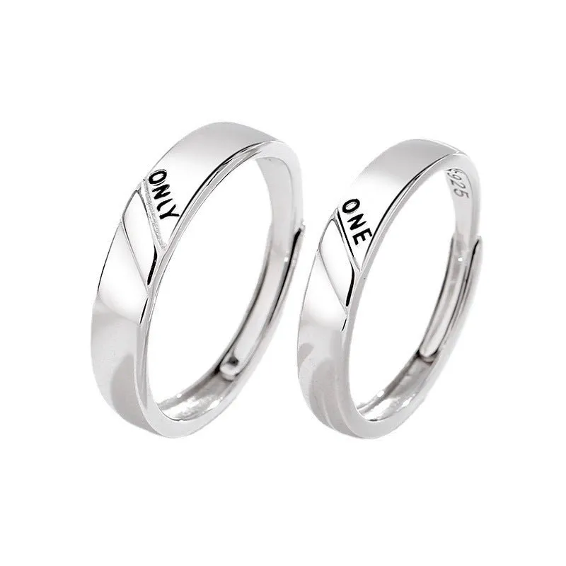 Only One - Matching Adjustable Couple Rings