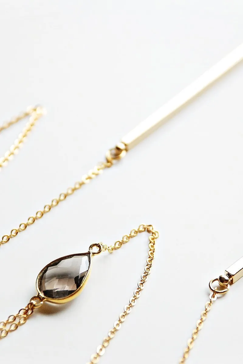 Precious Stones Lariat Necklaces