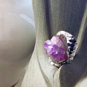 Rock Amethyst - Statement Ring