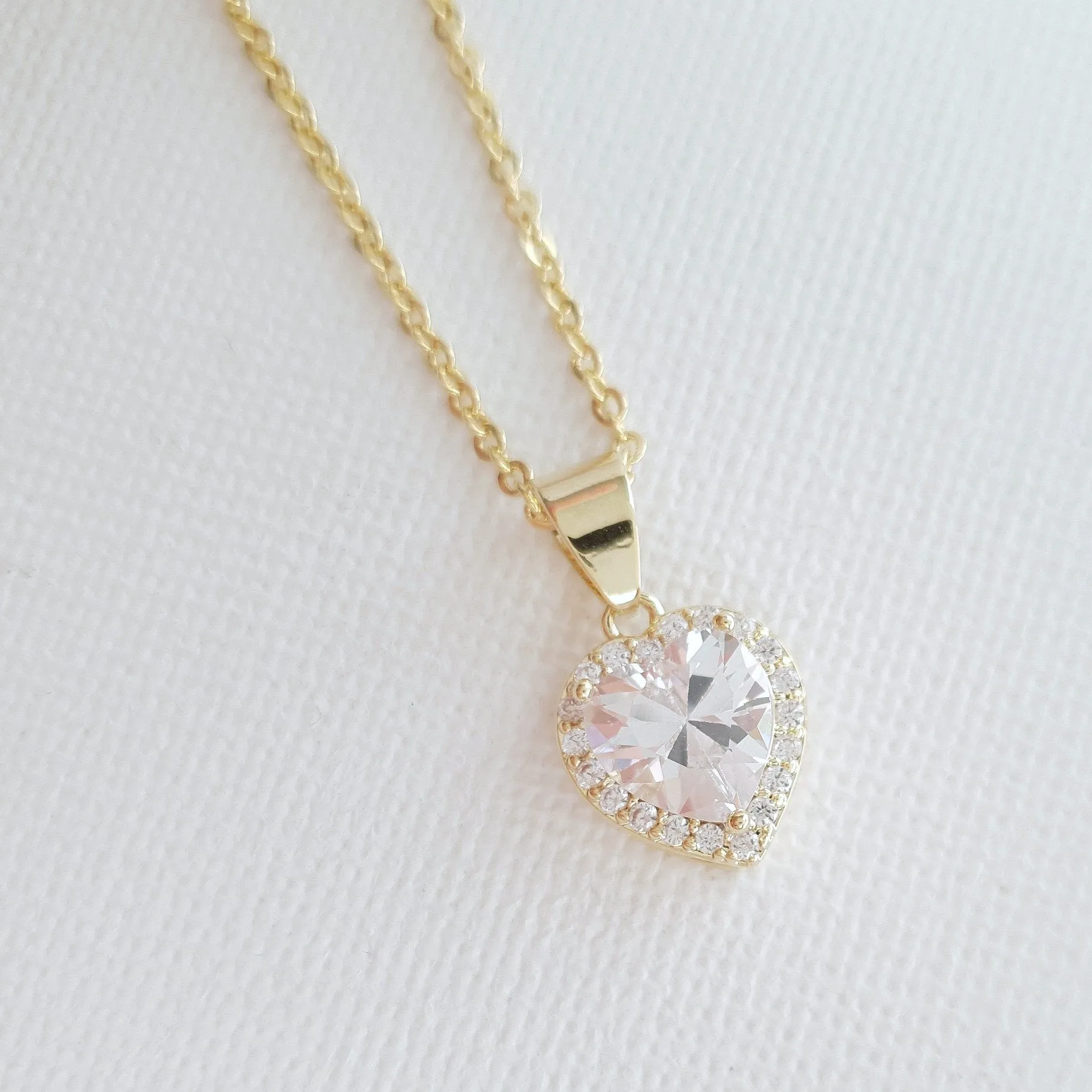 Rose Gold Heart Necklace- Diana