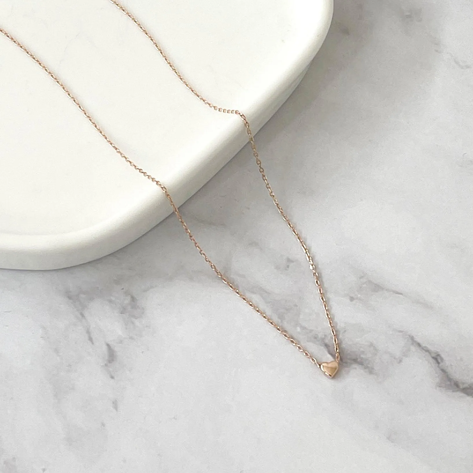 Rose Gold Plater Necklace with Small Heart