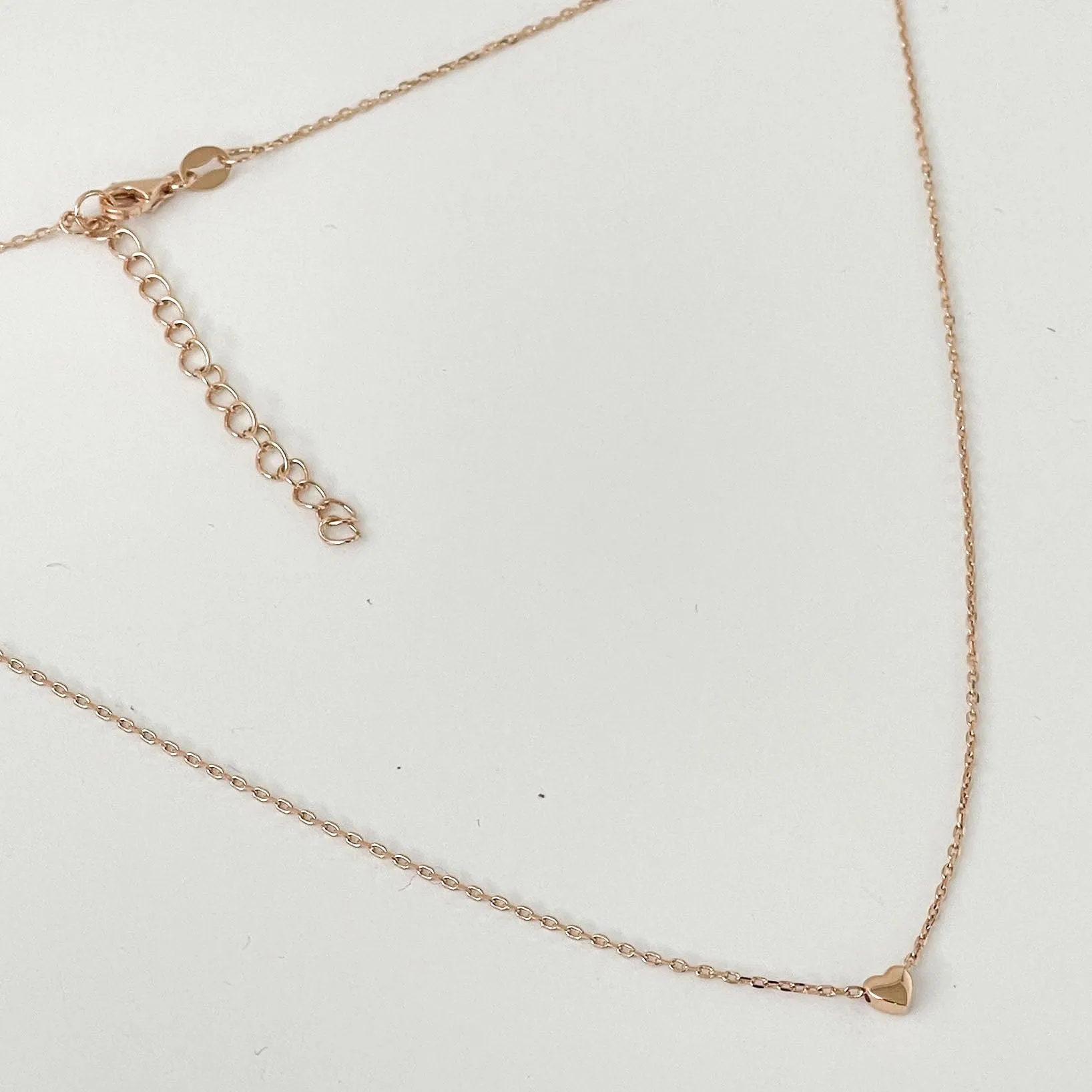 Rose Gold Plater Necklace with Small Heart