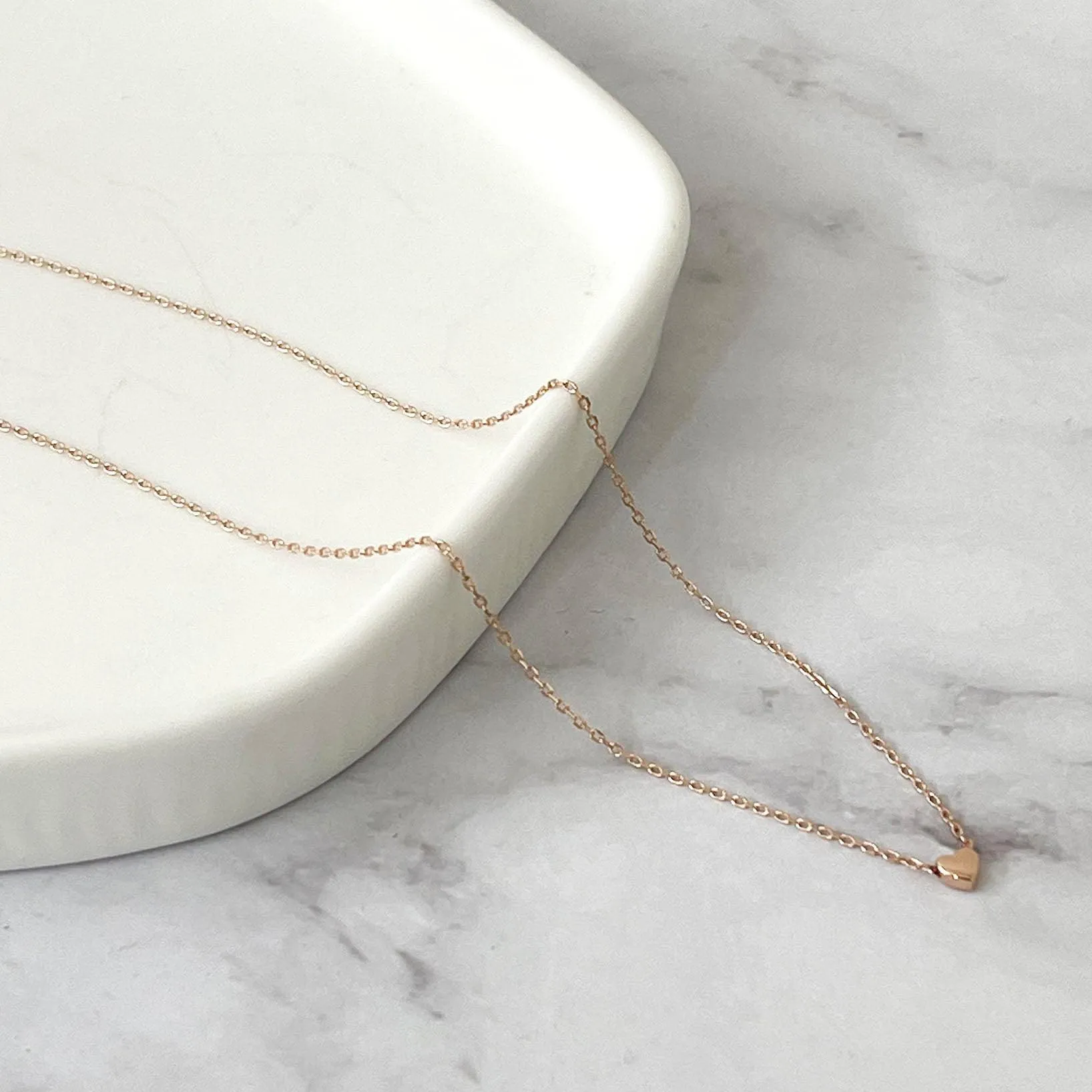 Rose Gold Plater Necklace with Small Heart