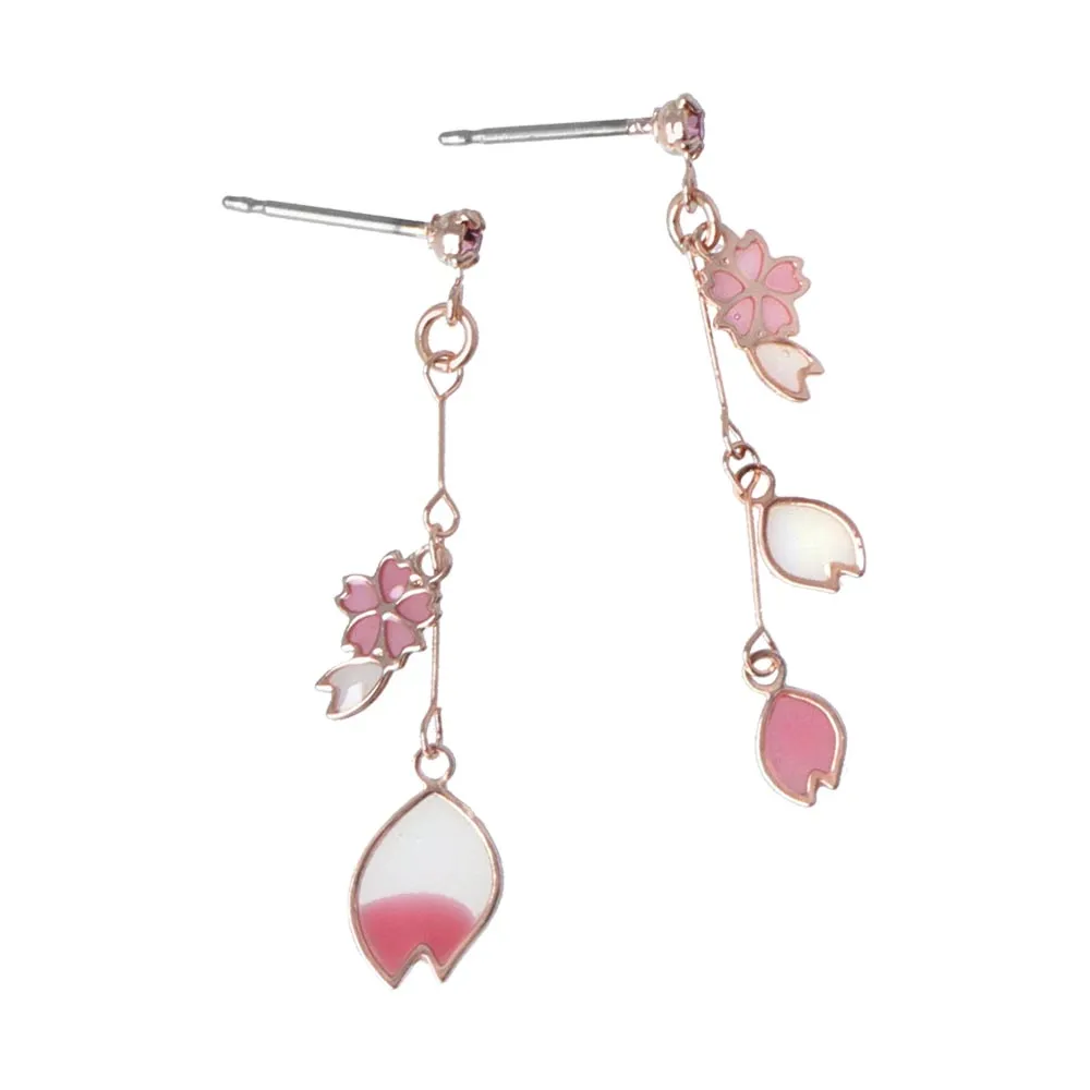 Sakura Petal Long Earrings