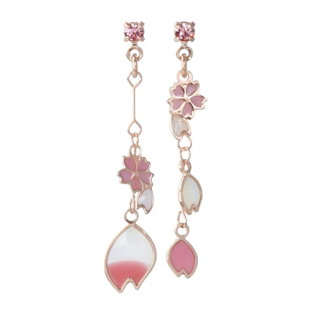 Sakura Petal Long Earrings