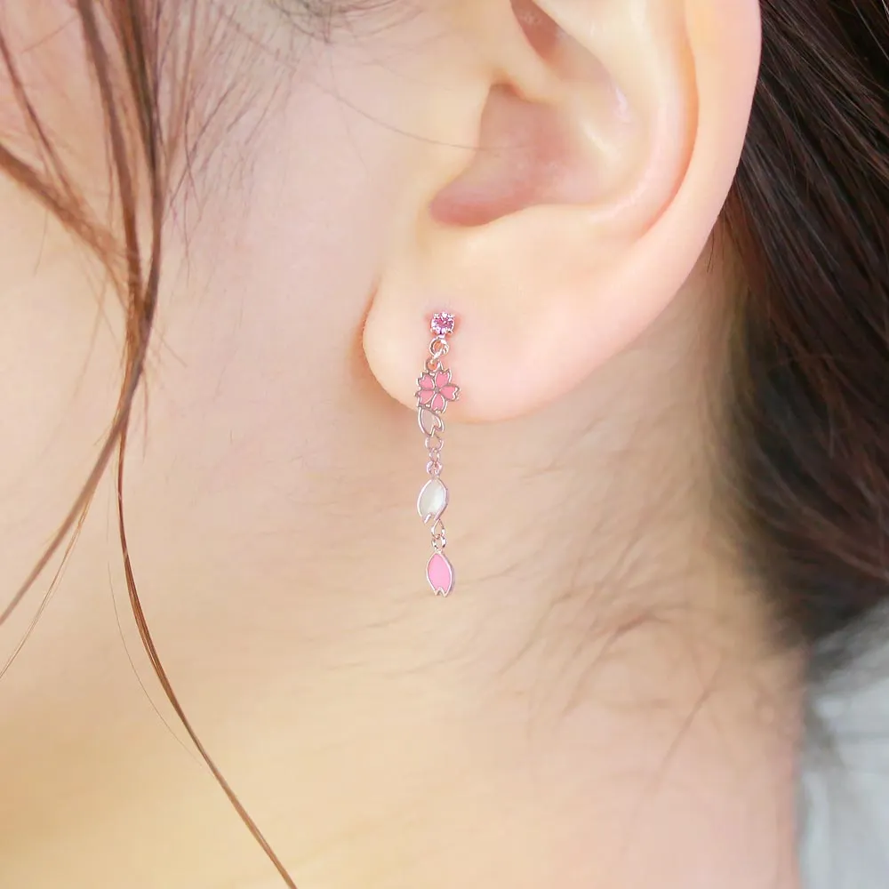 Sakura Petal Long Earrings