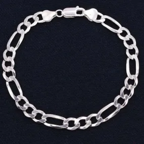 Silver Figaro Bracelet