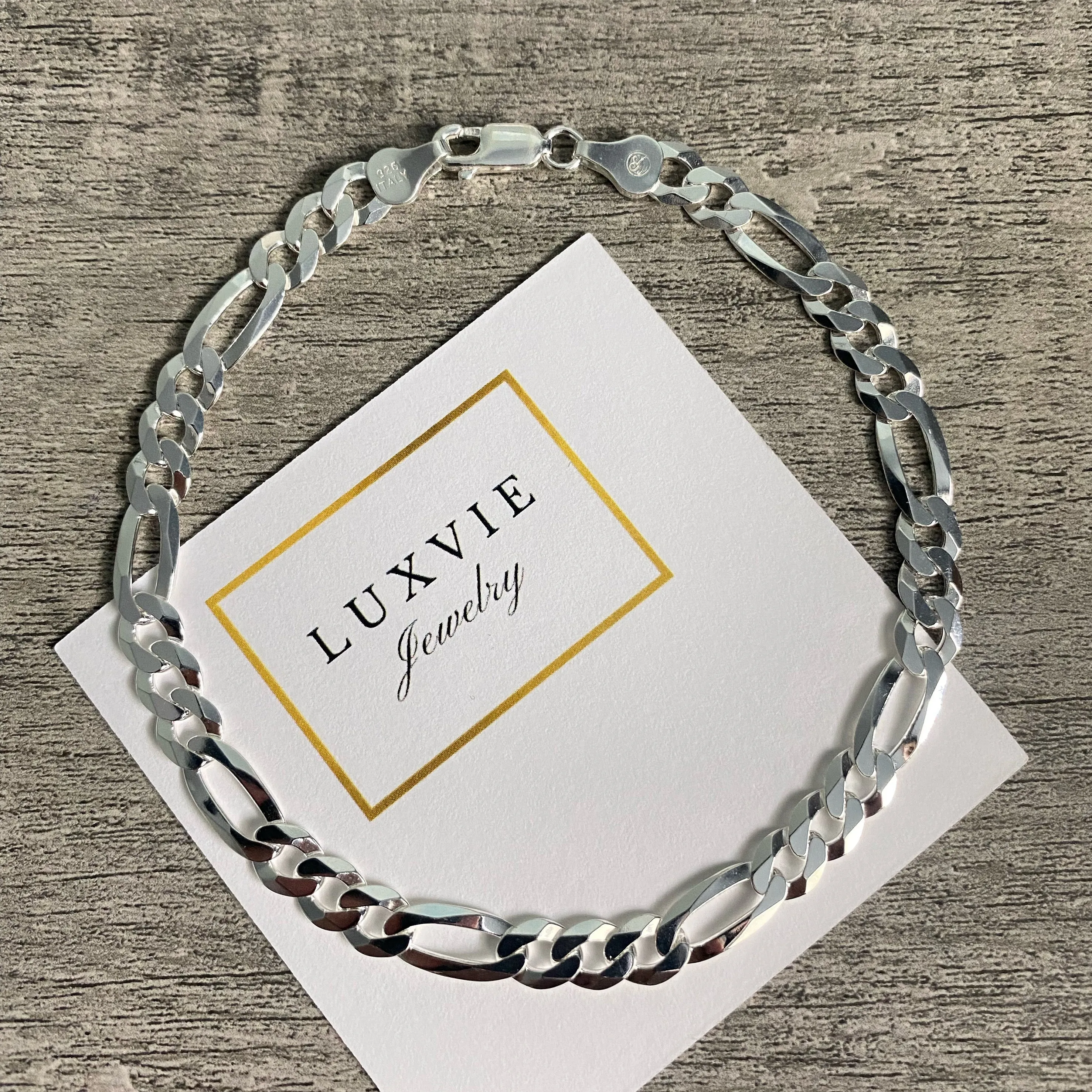 Silver Figaro Bracelet