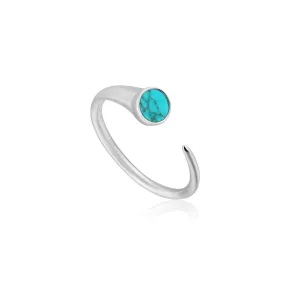 Silver Turquoise Claw Ring