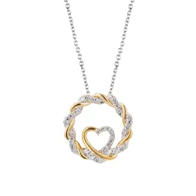 Silver Wrapped Up In Love Diamond Necklace