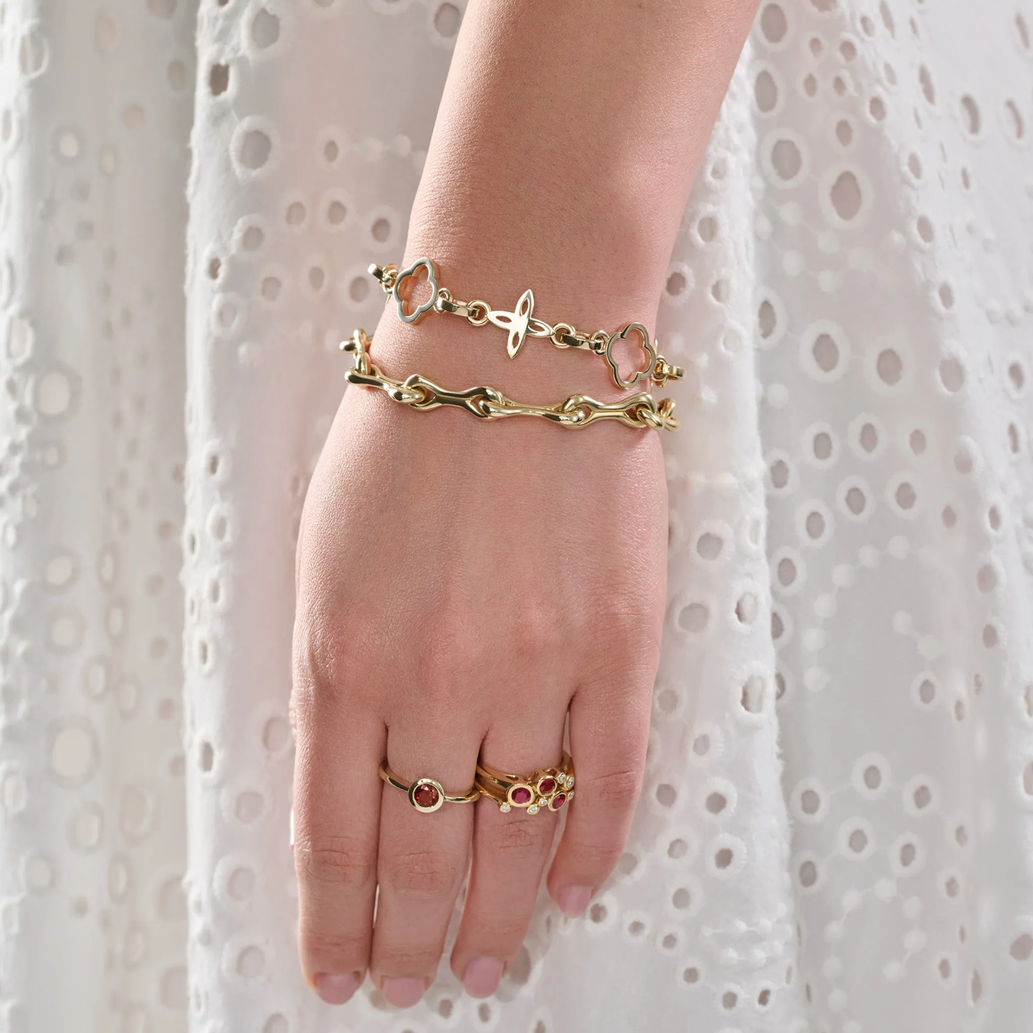 Star Anise Bracelet Yellow Gold