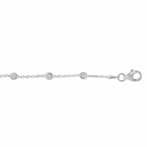 Sterling silver stardust design anklets