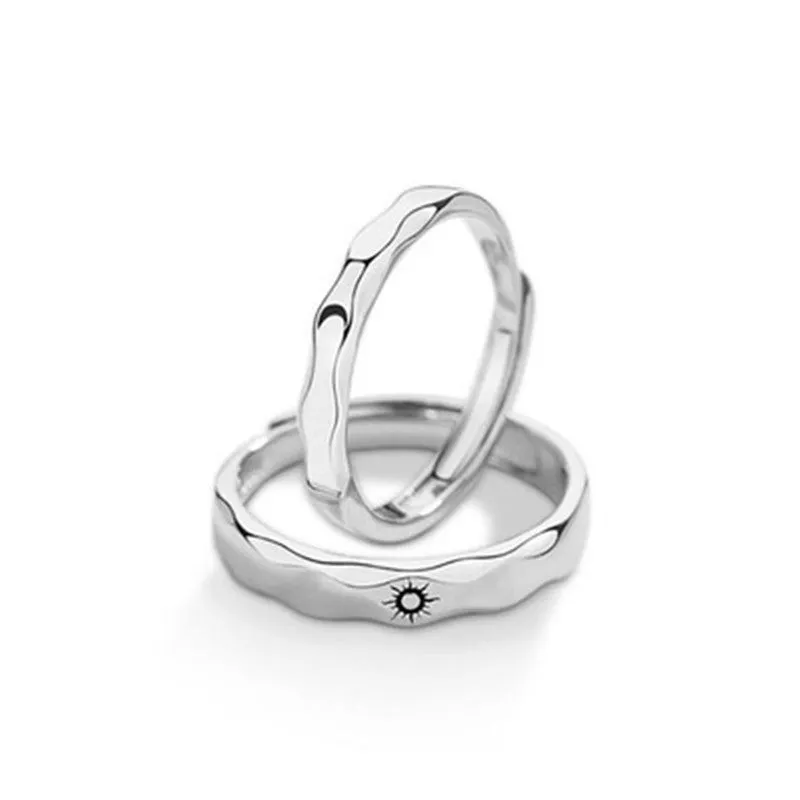 Sun And Moon Couple Rings A Pair Of Stylish And Personalized Silver Rings