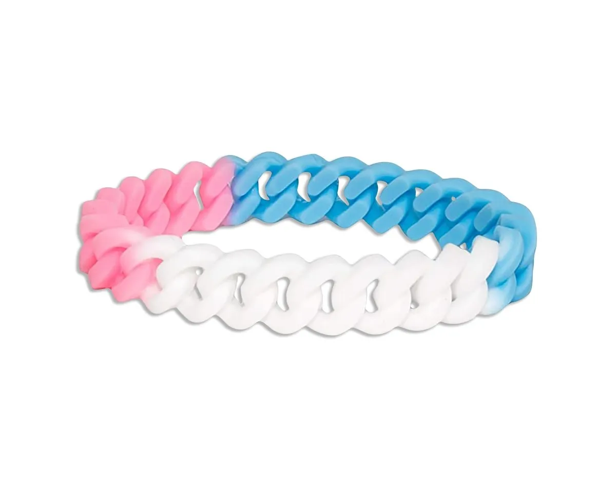 Transgender Chain Link Silicone Bracelets