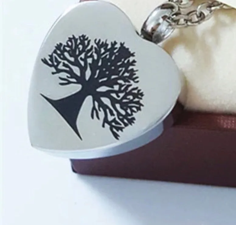 Tree of life cremation urn necklace