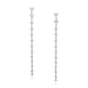 TRIANGLE ETERNITY DIAMOND DROP EARRINGS