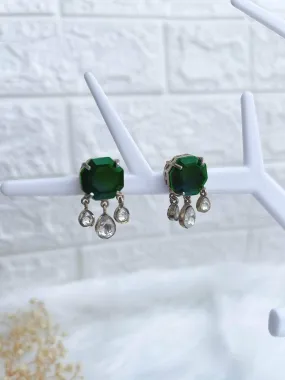 Twinkle Kundan Stud Earrings Green