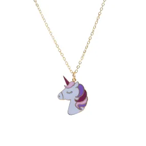 Unicorn Enamel Necklace