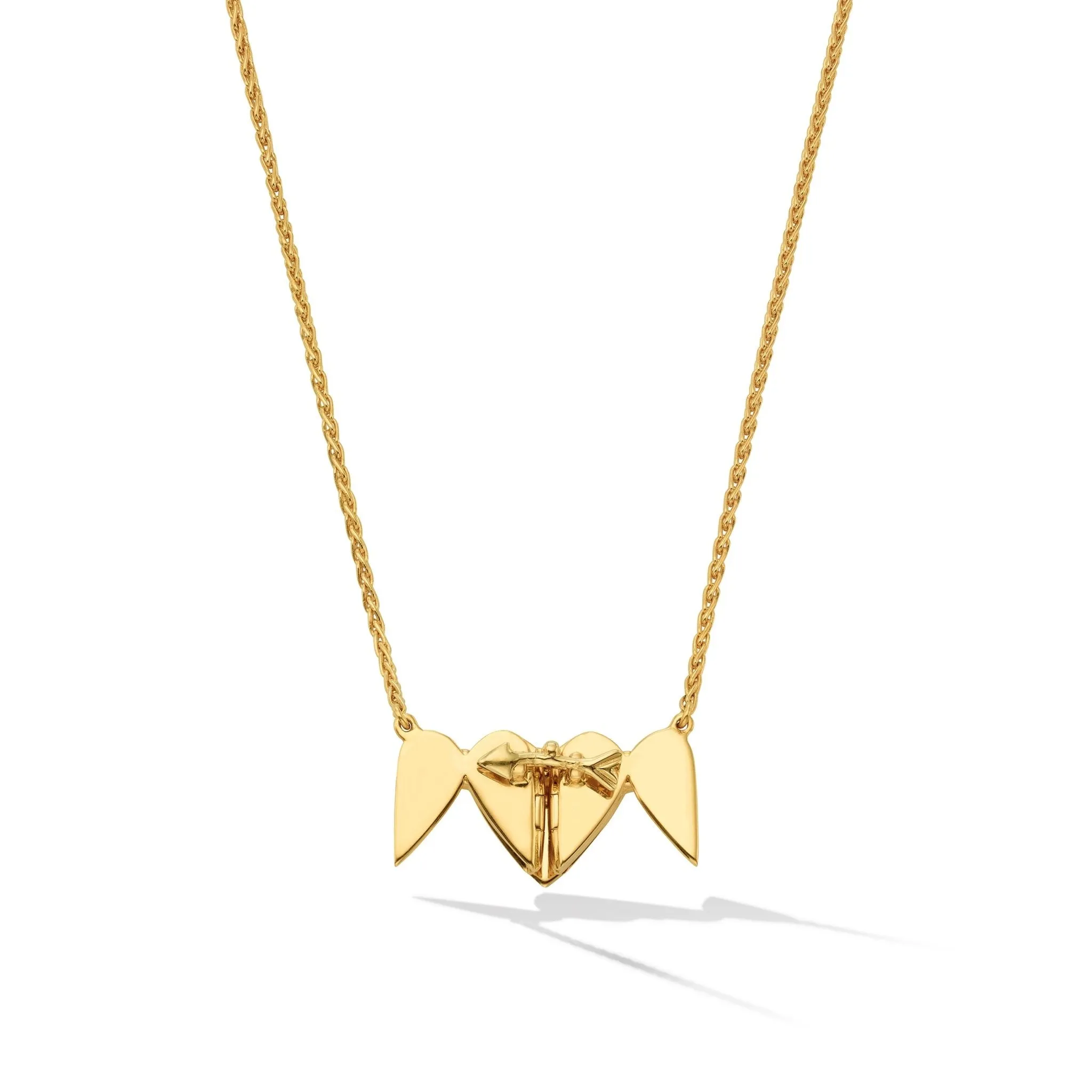 Yellow Gold Endless 5 Heart Necklace